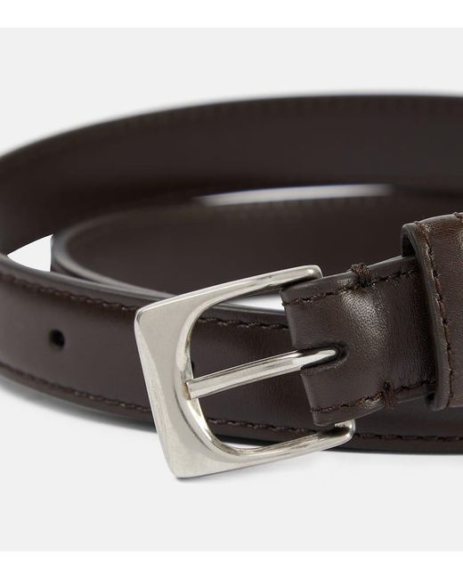 The Row Brown Slim Leather Belt