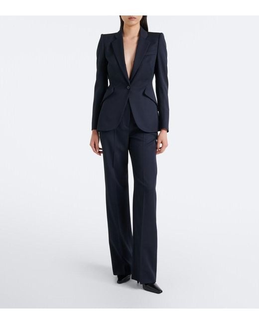 McQueen Blue Wool Blazer