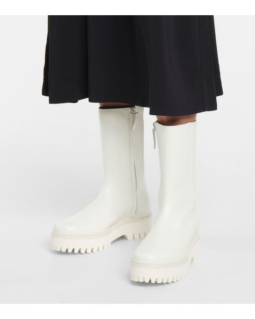 Dorothee Schumacher White Sporty Elegance Leather Boots