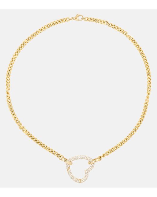 Robinson Pelham Metallic Identity 18kt Gold Necklace And Pendant Set With Diamonds