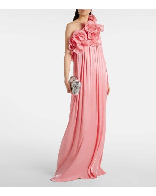 Costarellos Pink Robe Charmain Aus Georgette