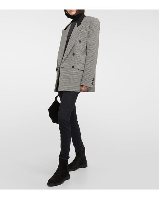 Gianvito Rossi Black Lexington Suede Ankle Boots