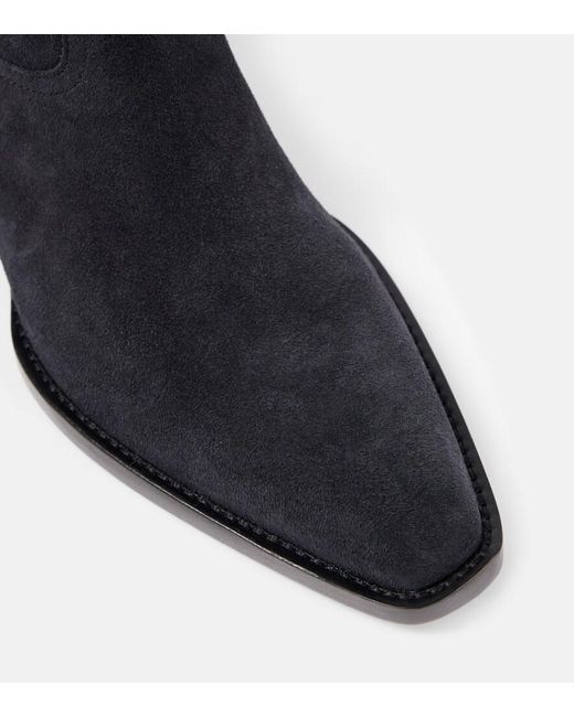 Paris Texas Blue Helena 35 Suede Cowboy Boots
