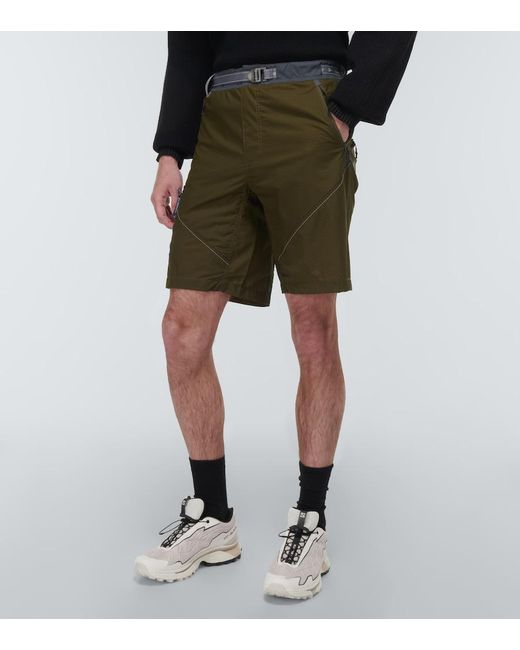 And Wander Green Ripstop Shorts for men