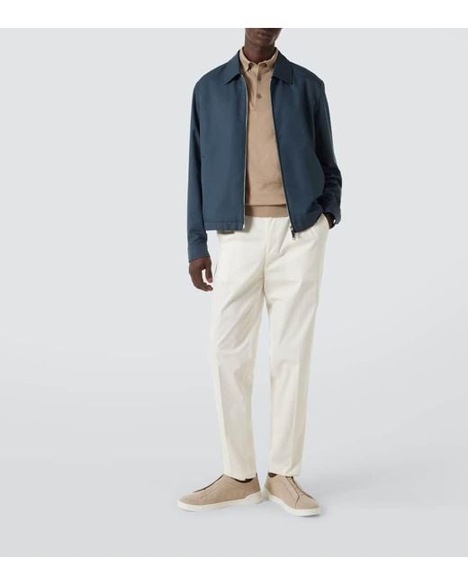 Polo De Algodon Zegna de hombre de color Natural