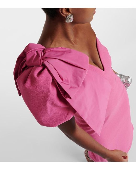Rebecca Vallance Pink Bridal Anais One-Shoulder Midi Dress