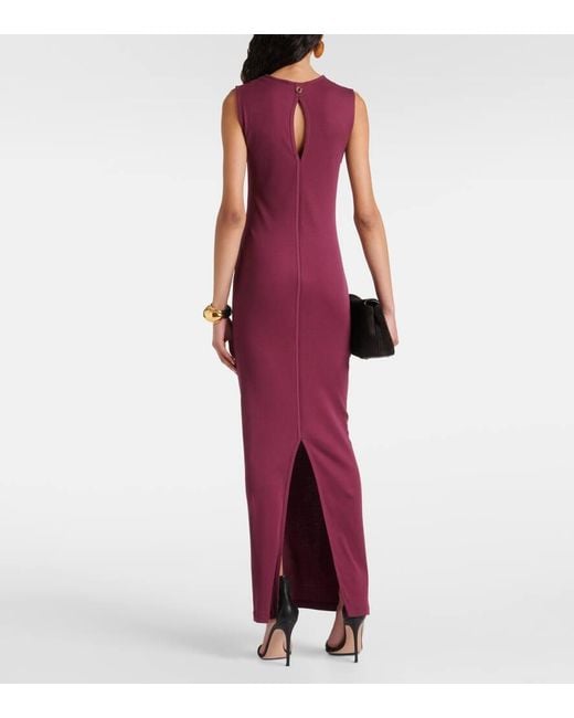 Vestido Largo Simply Timeless De Algodon Dorothee Schumacher de color Purple