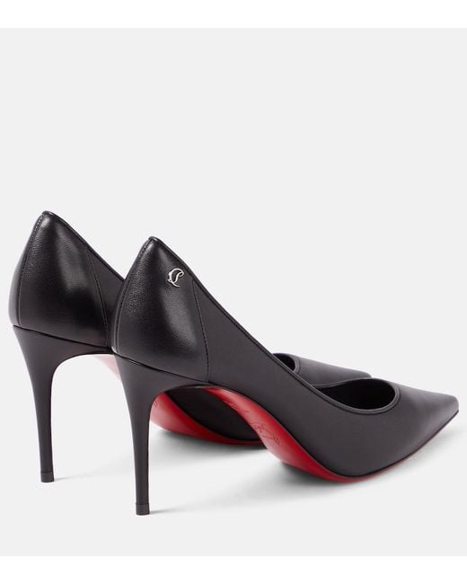 Christian Louboutin Sporty Kate 85 Black Leather Pumps