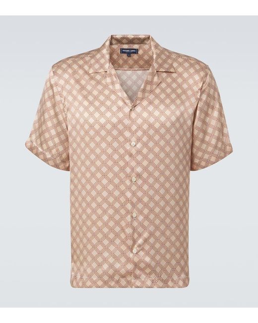 Frescobol Carioca Bedrucktes Hemd Roberto Aus Seide in Natural für Herren