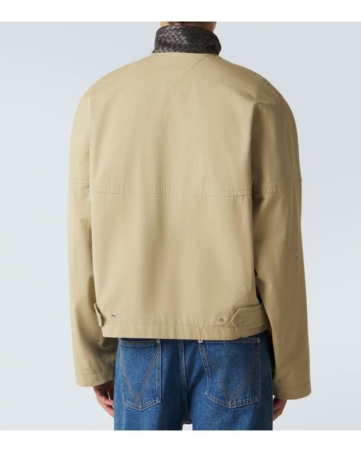 Bottega Veneta Natural Intrecciato Cotton Blouson Jacket for men