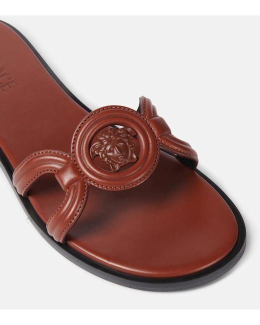 Versace Brown Medusa '95 Slides Sandals