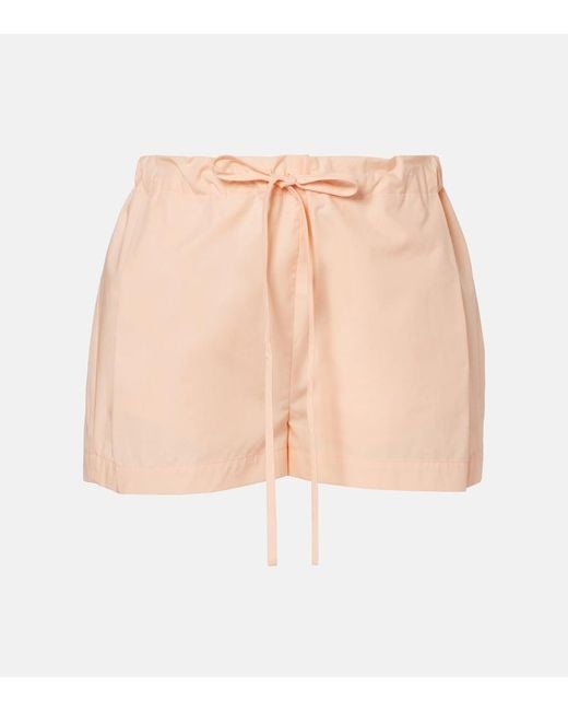 Khaite Natural Robbie Cotton Shorts