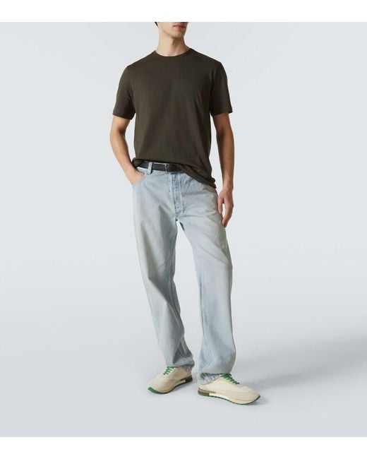 The Row Green Luke Cotton Jersey T-Shirt for men