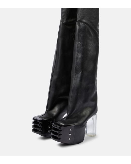Rick Owens Black Platform Boots