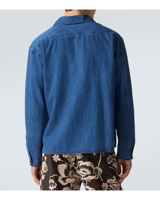 Camisa De Denim Commas de hombre de color Blue