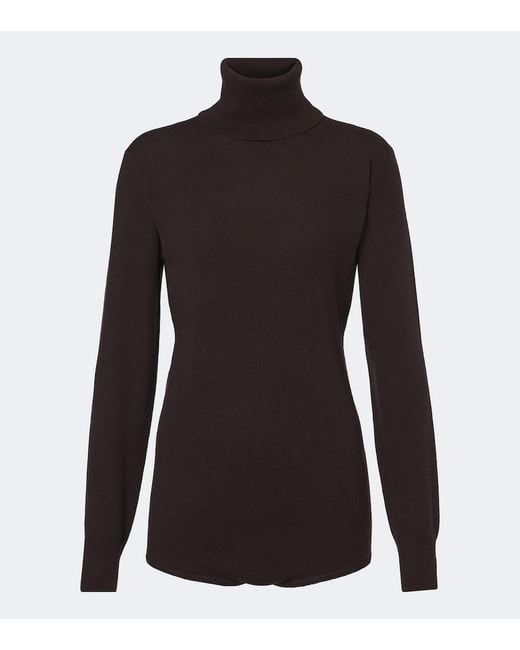 Jardin Des Orangers Black Wool And Cashmere Turtleneck Sweater
