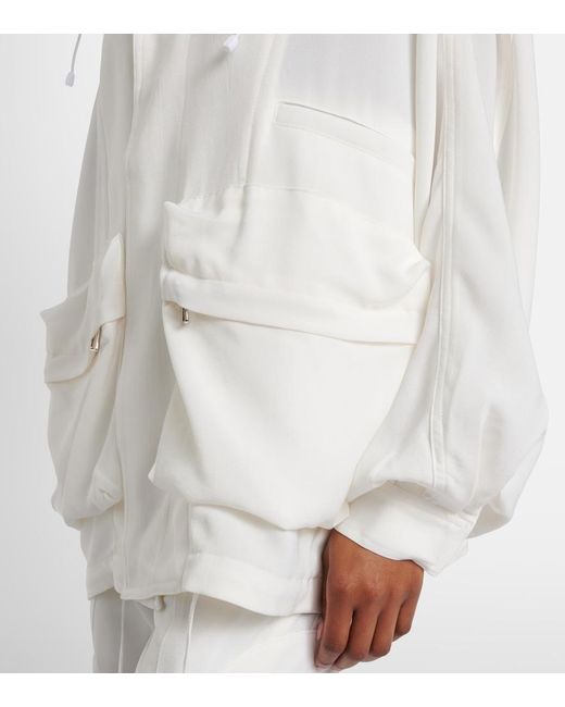 Frankie Shop White Breya Oversized Jacket