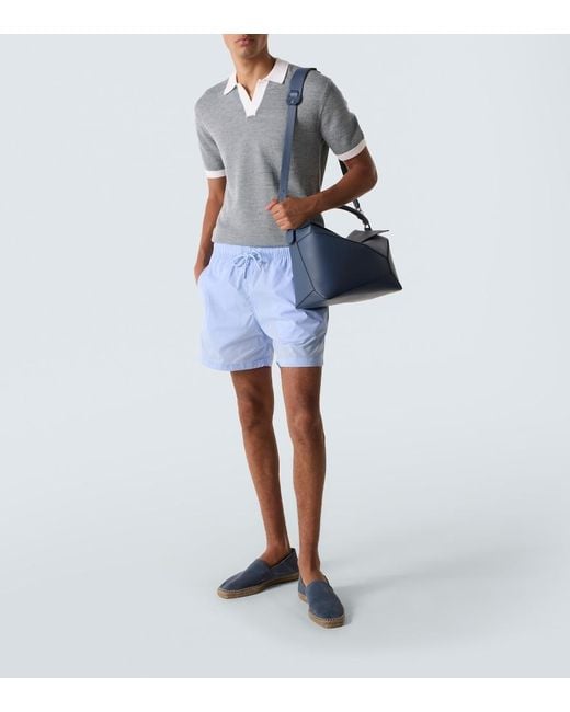 Orlebar Brown Gray Horton Wool And Cotton Polo Shirt for men