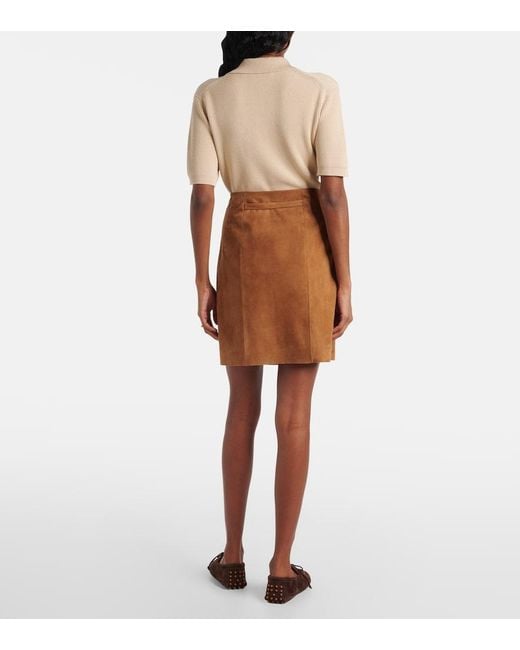 Vince Brown Suede Miniskirt