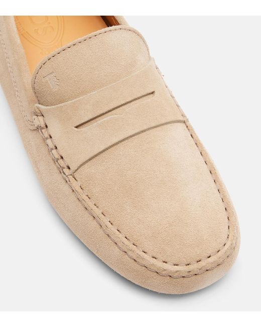 Tod's Natural Gommino Suede Driving Shoes