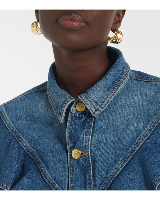 Ulla Johnson Blue Mathilde Denim Shirt