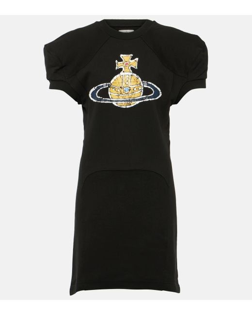 Robe courte de football time machine noire Vivienne Westwood en coloris Black