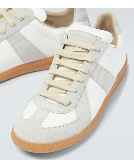 Maison Margiela Multicolor Replica Leather And Suede Sneakers for men
