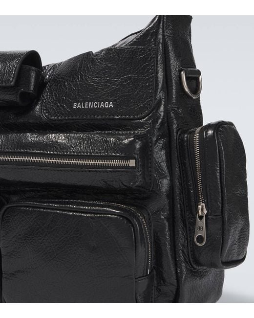 Borsa A Tracolla Superbusy di Balenciaga in Black da Uomo
