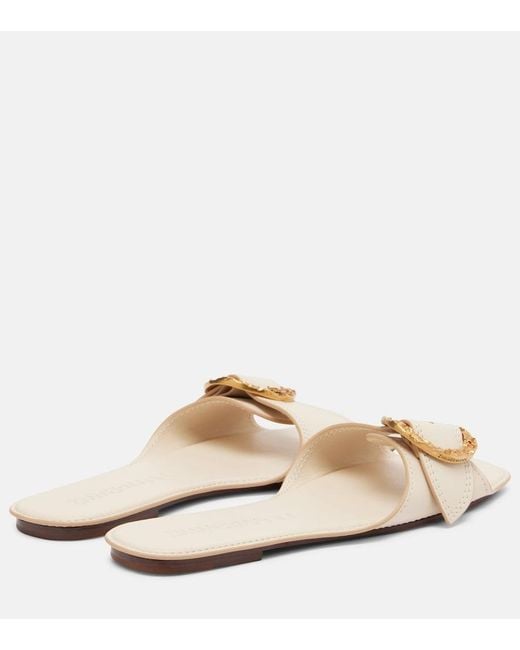 Zimmermann Natural Solena Leather Slides