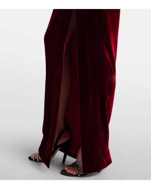 Roland Mouret Red Velvet Gown