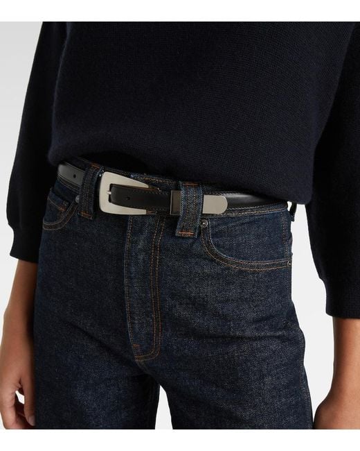 Khaite Black Lucca Leather Belt