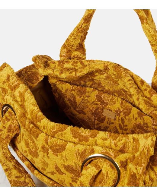 Chloé Yellow Plage Large Terry Tote Bag