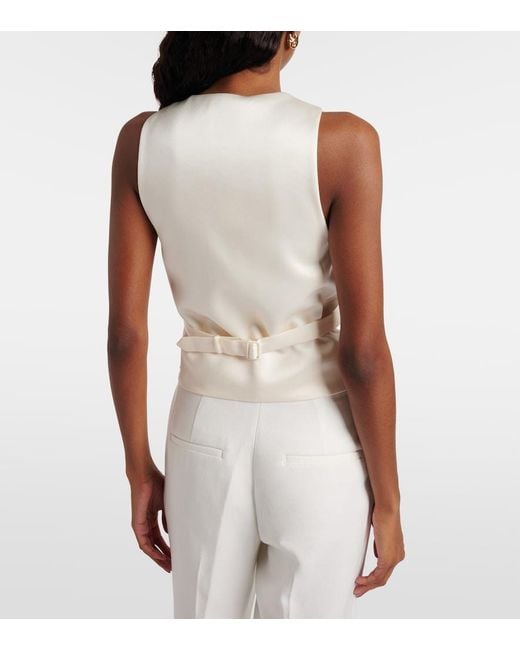 Vince White Single-Breasted Vest