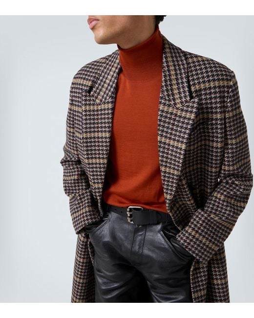 Saint Laurent Red Wool Turtleneck Sweater for men