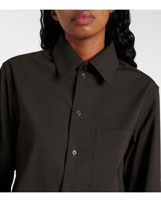 Burberry Black Wool-Blend Shirt