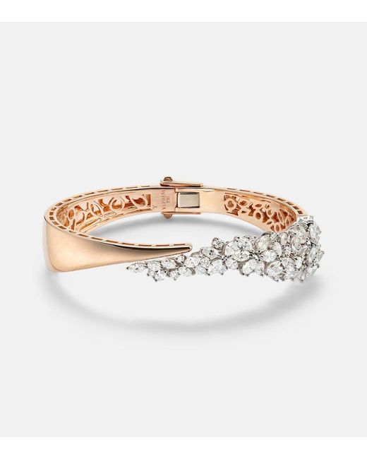 YEPREM White 18Kt Rose And Bracelet With Diamonds