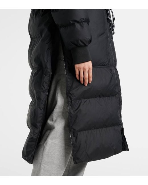 Adidas By Stella McCartney Black Wattierter Mantel