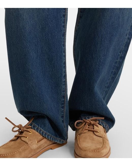 SLVRLAKE Denim Blue Tess Faded Wide-Leg Jeans