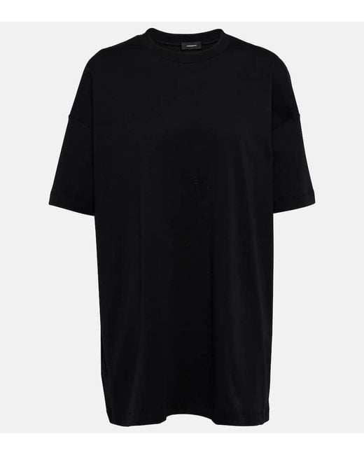 T-shirt oversize in jersey di cotone di Wardrobe NYC in Black