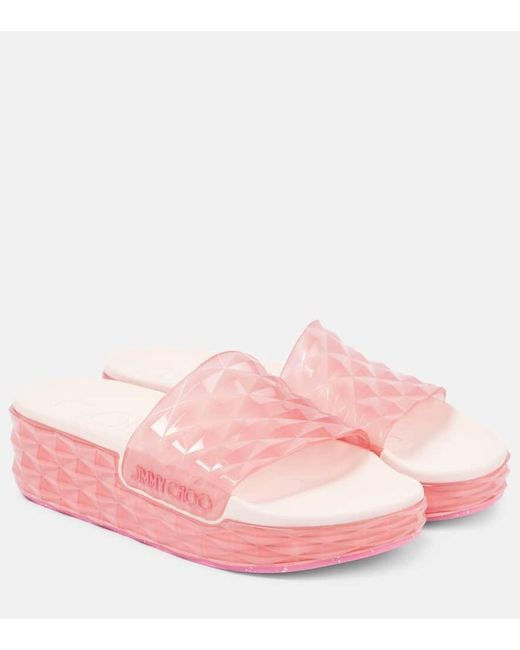 Mules Diamond Jimmy Choo en coloris Pink