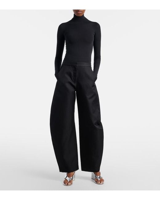 Alaïa Brown Cube Mirrored Wedge Thong Sandals