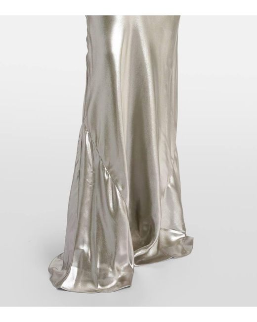 Galvan White Valletta Satin Gown