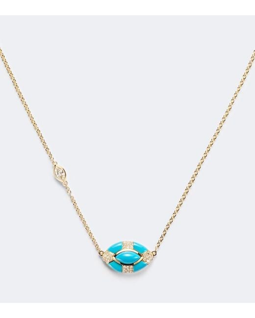 SHAY Blue Riviera 18Kt Necklace With And Diamonds