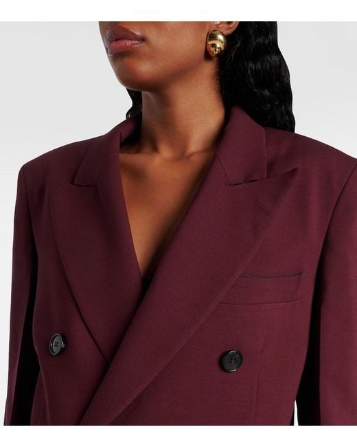 Victoria Beckham Red Oversized Double-Breasted Blazer