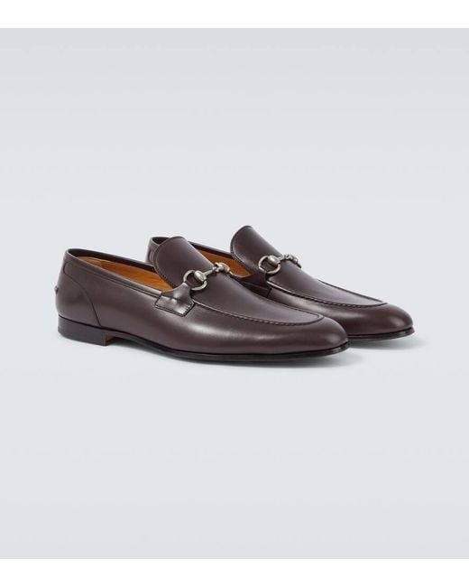 Mocasines Jordaan De Piel Con Horsebit Gucci de hombre de color Brown