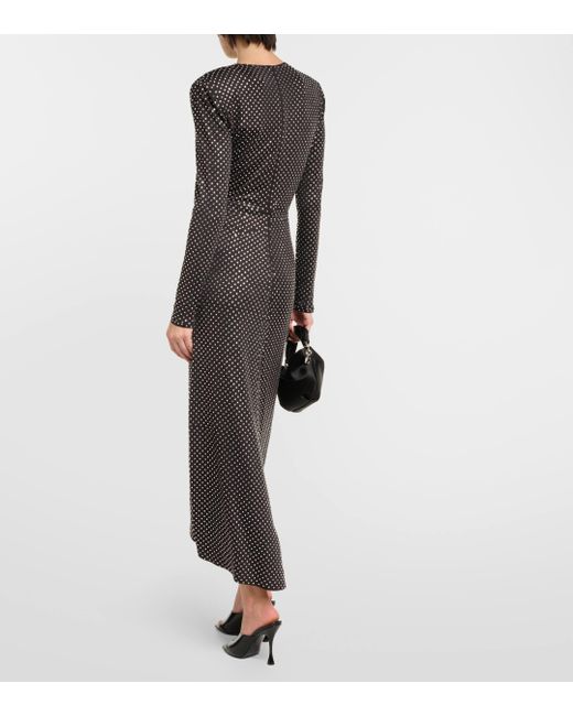 Veronica Beard Black Rhinestone-embellished Maxi Dress