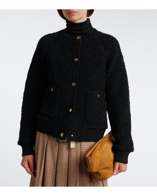 Moncler Black Boucle Cardigan