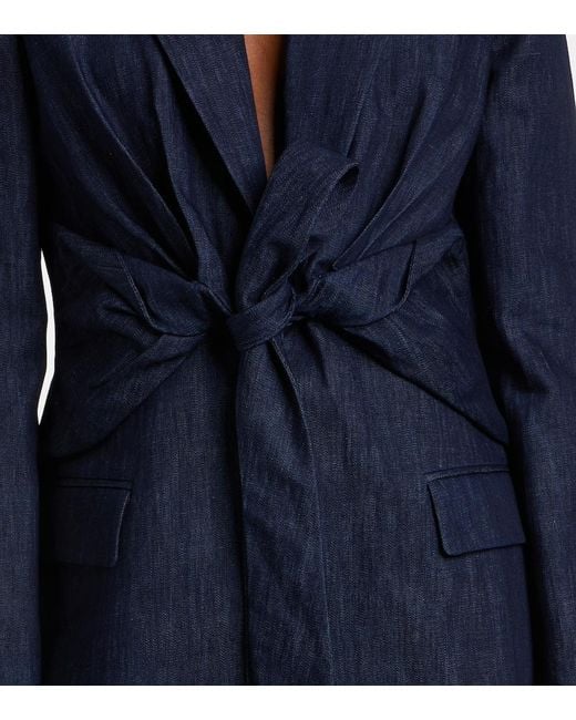 Gabriela Hearst Blue Grant Denim Blazer