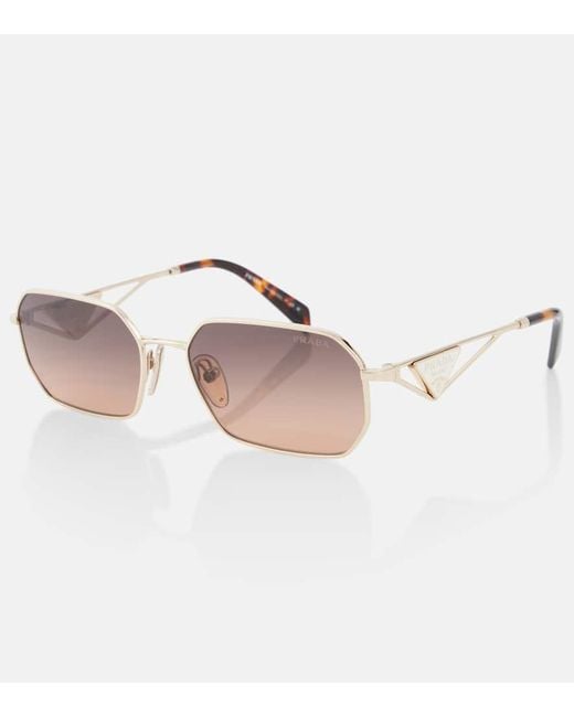Prada Brown Symbole Square Sunglasses