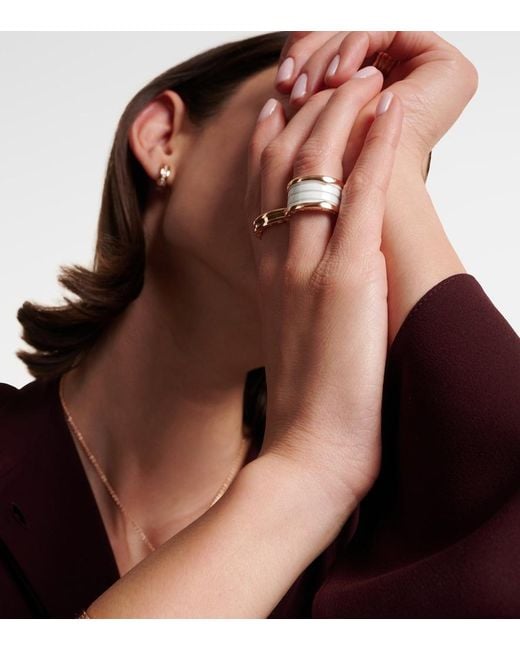 BVLGARI White B.Zero1 18Kt Rose And Ceramic Ring